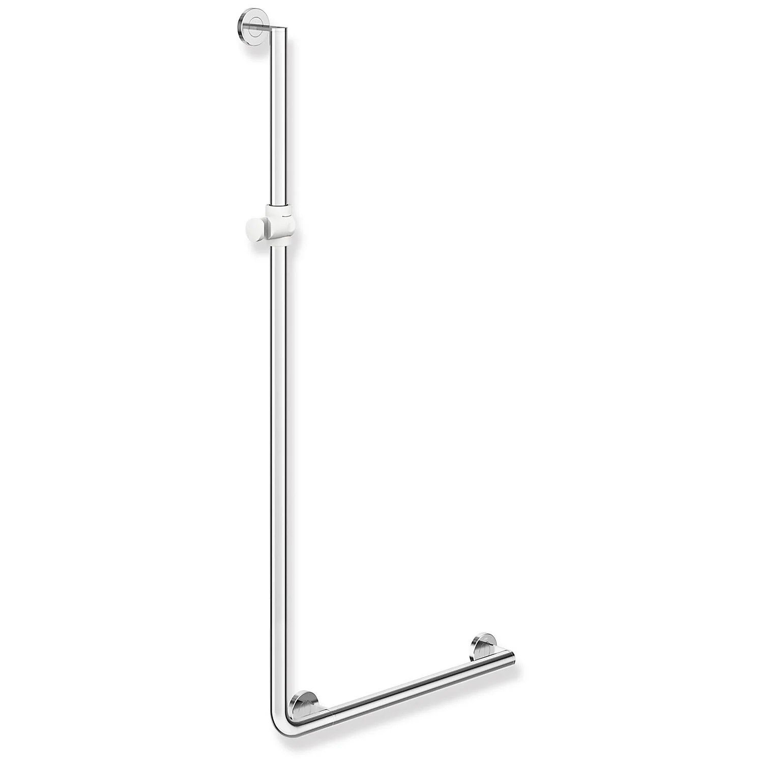 HEWI System 900 Winkelgriff mit Brausehalter 60 cm, links