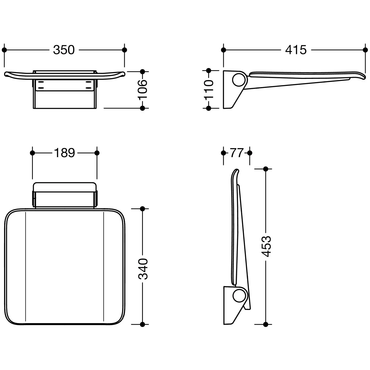 HEWI System 900 Klappsitz Bild 3