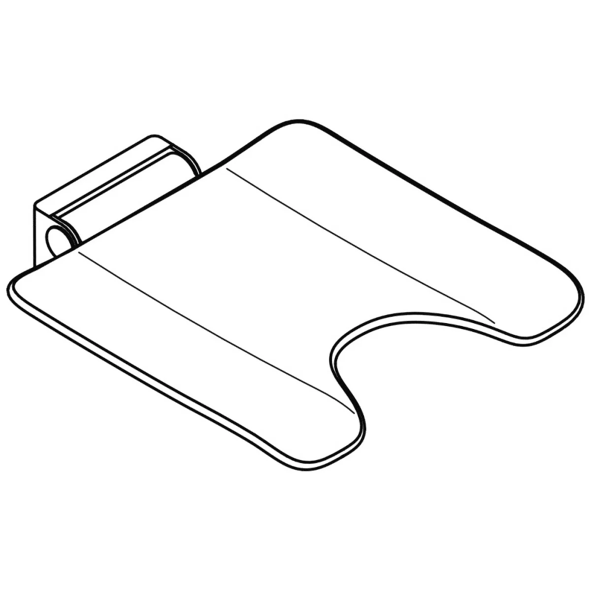 HEWI System 900 mobiler Klappsitz mit Hygieneausschnitt Bild 3