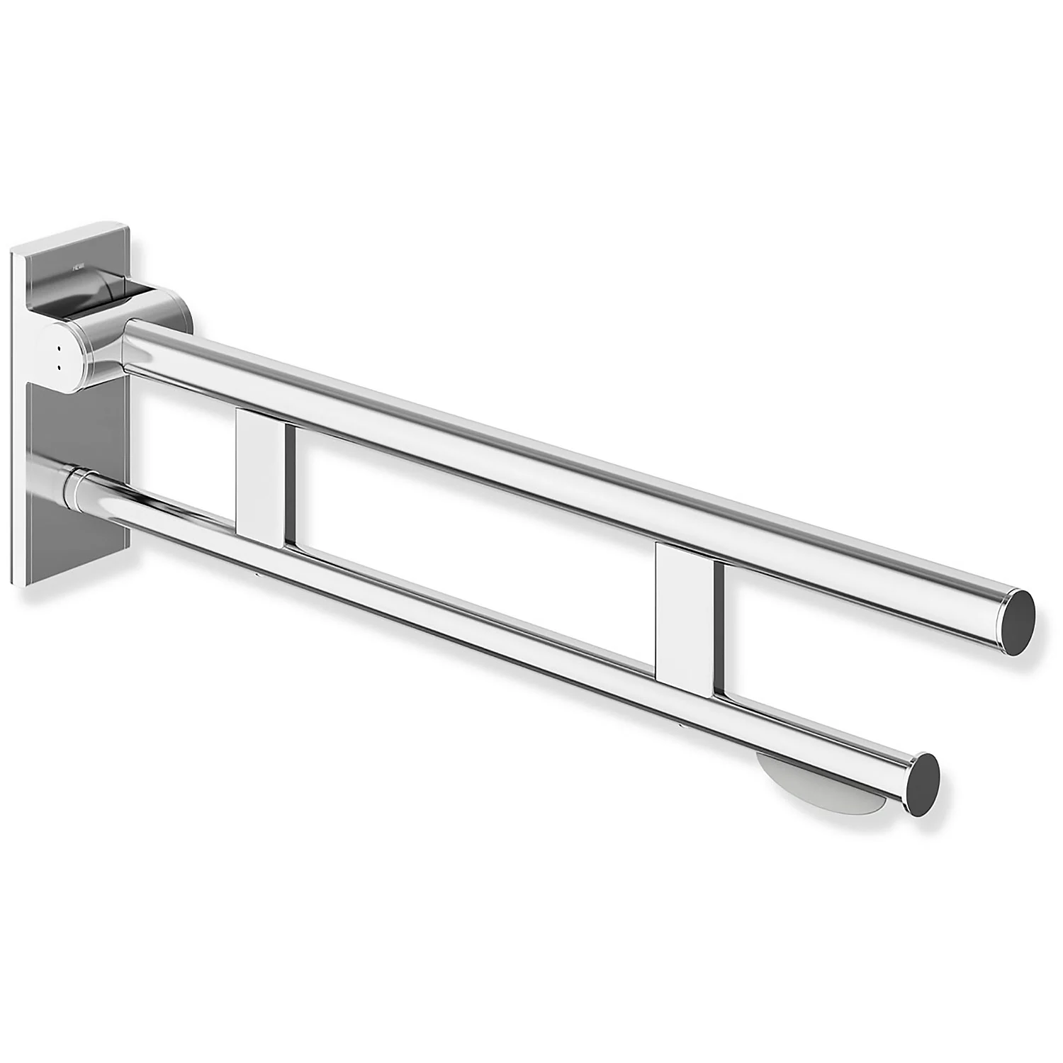 HEWI System 900 Stützklappgriff Duo Design A mit WC-Papierhalter, 85 cm