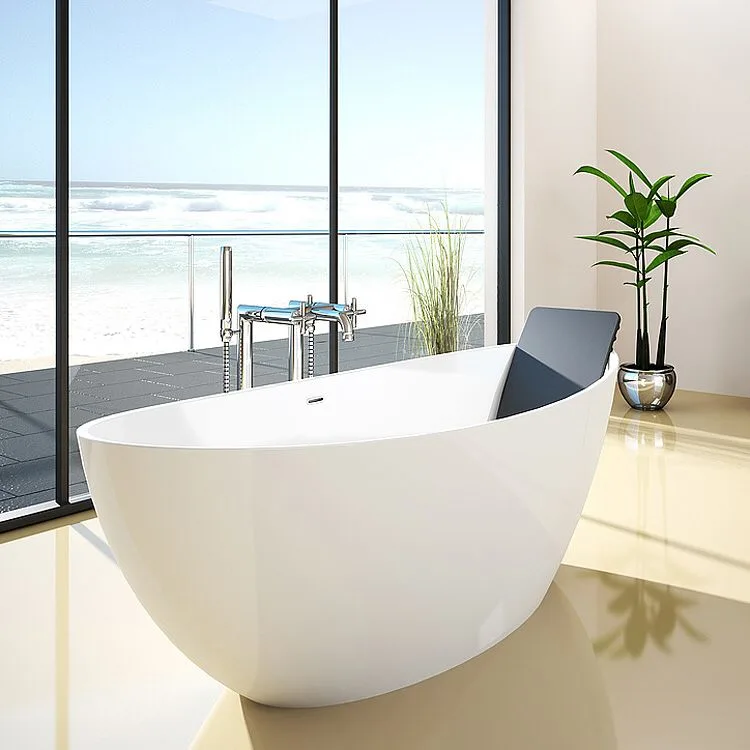 Hoesch Namur Oval-Badewanne 170 x 75 cm freistehend