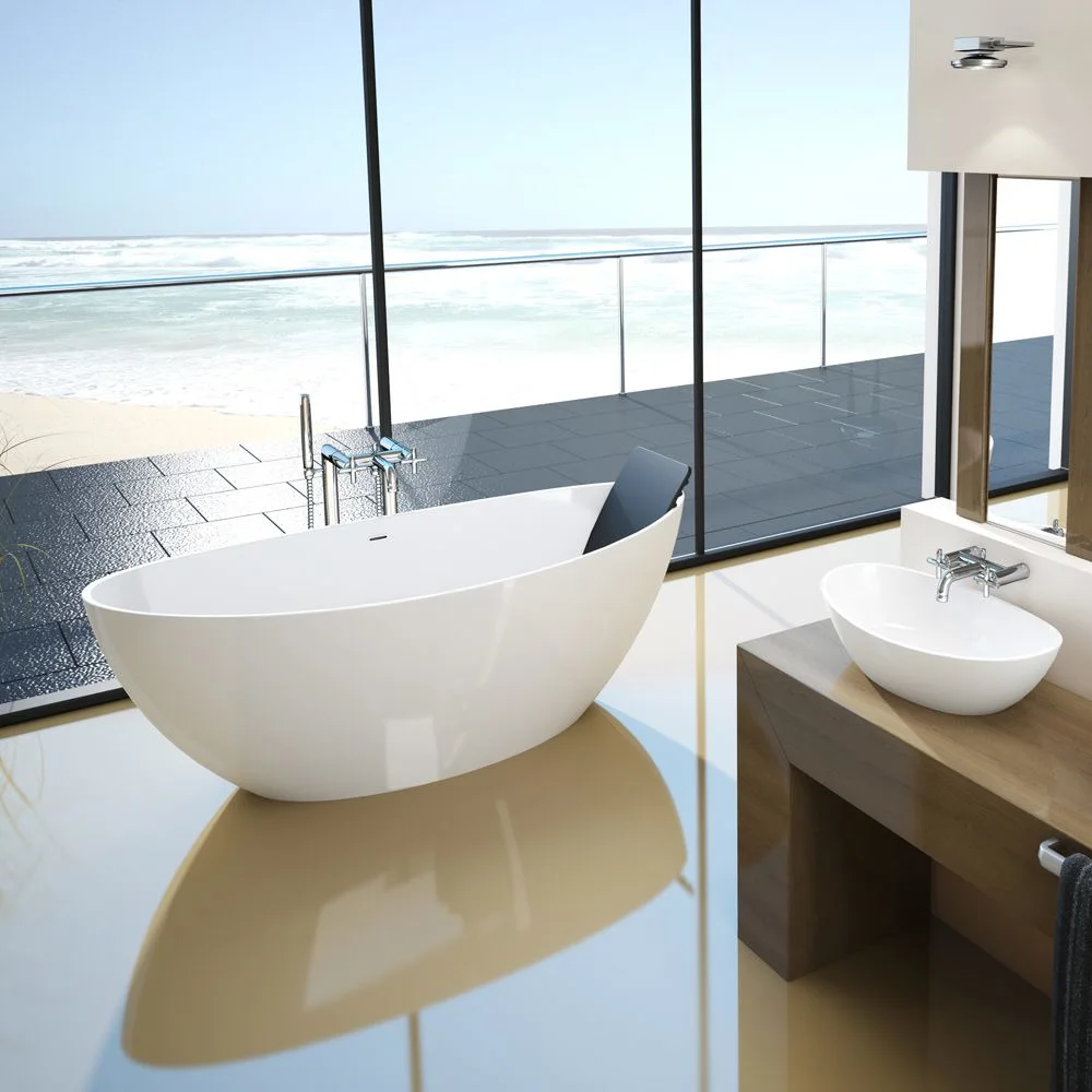 Hoesch Namur Oval-Badewanne 190 x 90 cm freistehend Bild 2