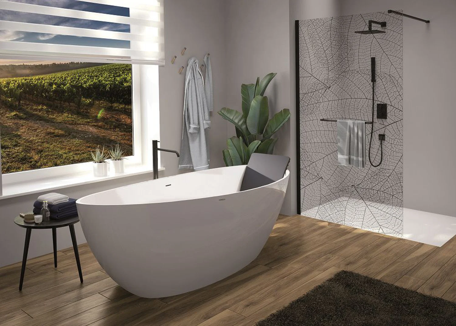 Hoesch Namur Oval-Badewanne 180 x 80 cm freistehend Bild 4