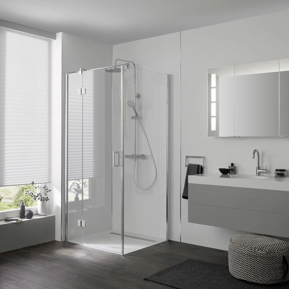 HSK Aperto Drehtür pendelbar an Nebenteil für Seitenwand, Sonderbreite bis 130 cm, Anschlag links Bild 2