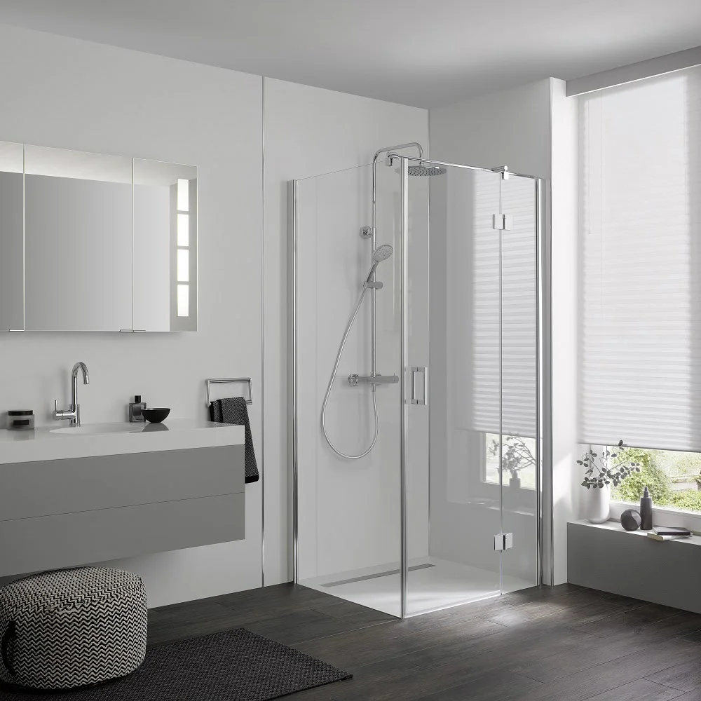 HSK Aperto Drehtür pendelbar an Nebenteil für Seitenwand, Sonderbreite bis 130 cm, Anschlag rechts Bild 2