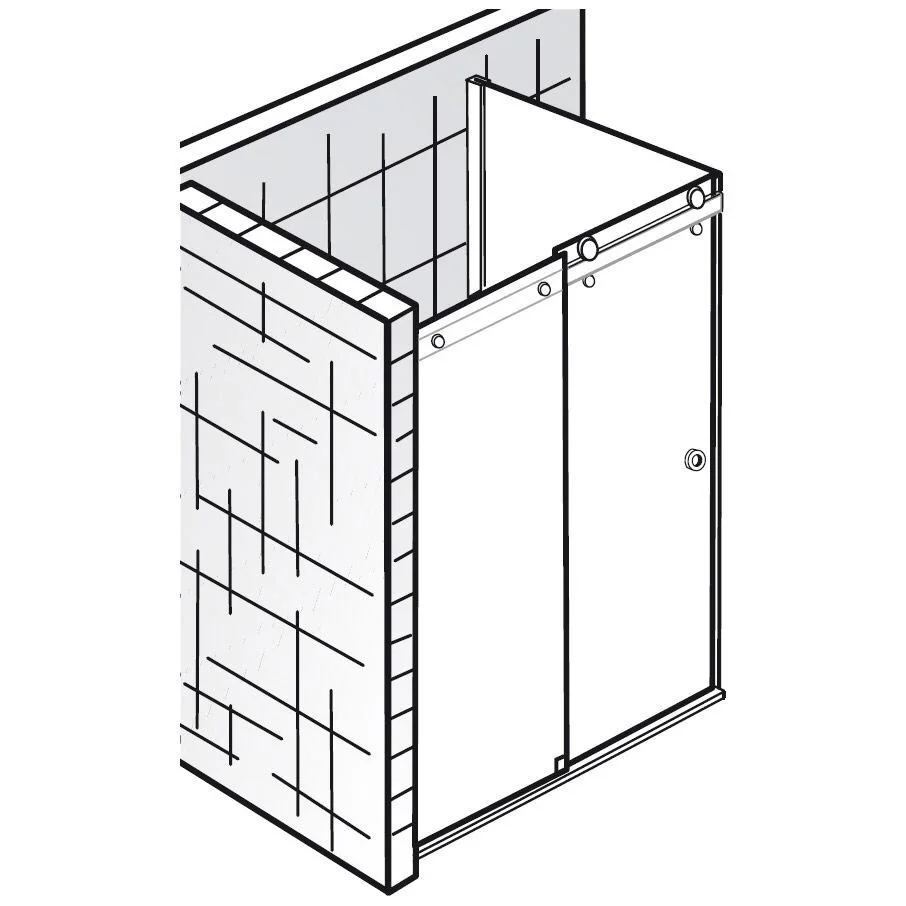 HSK Atelier Plan Schiebetür Classic 2-teilig mit Seitenwand Sondermaß bis Höhe 220 cm Bild 2