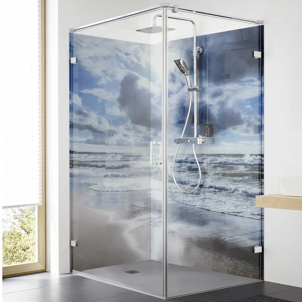 HSK Atelier Plan Pur Eckeinstieg Drehtür mit Seitenwand Sondermaß, Anschlag links