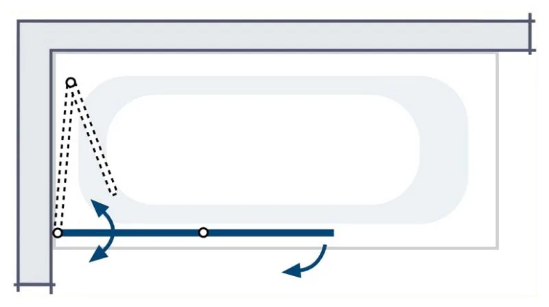 HSK Premium Softcube Badewannenaufsatz 2-teilig, Anschlag links Bild 6