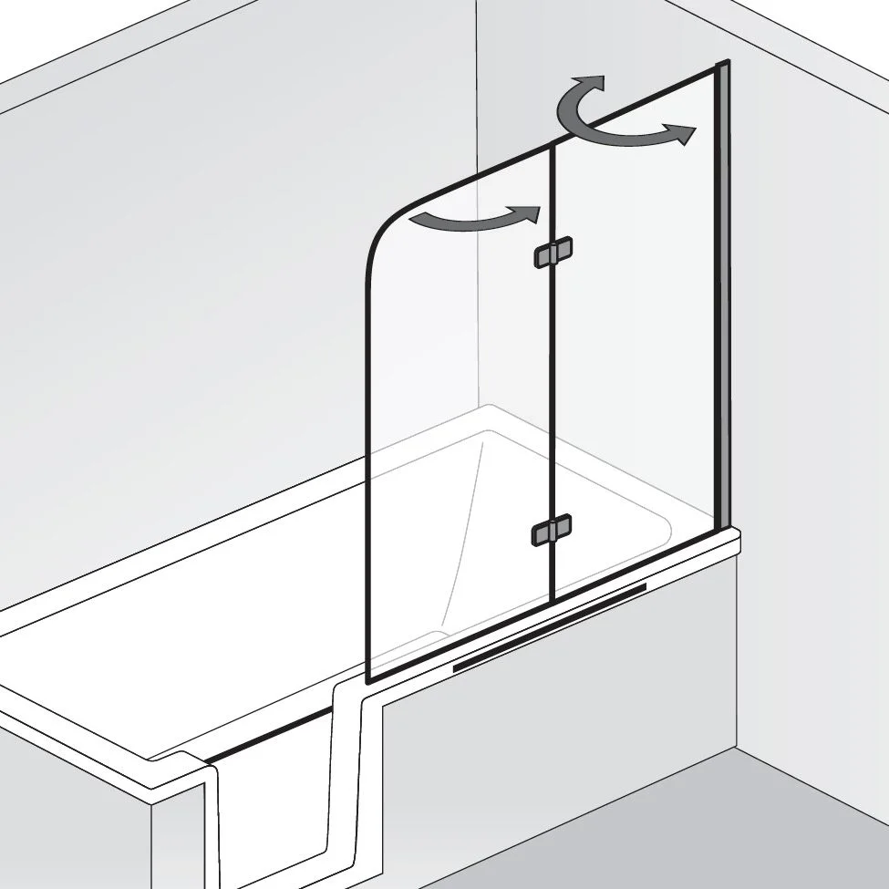 HSK Premium Softcube Badewannenaufsatz 2-teilig Anschlag rechts Bild 4