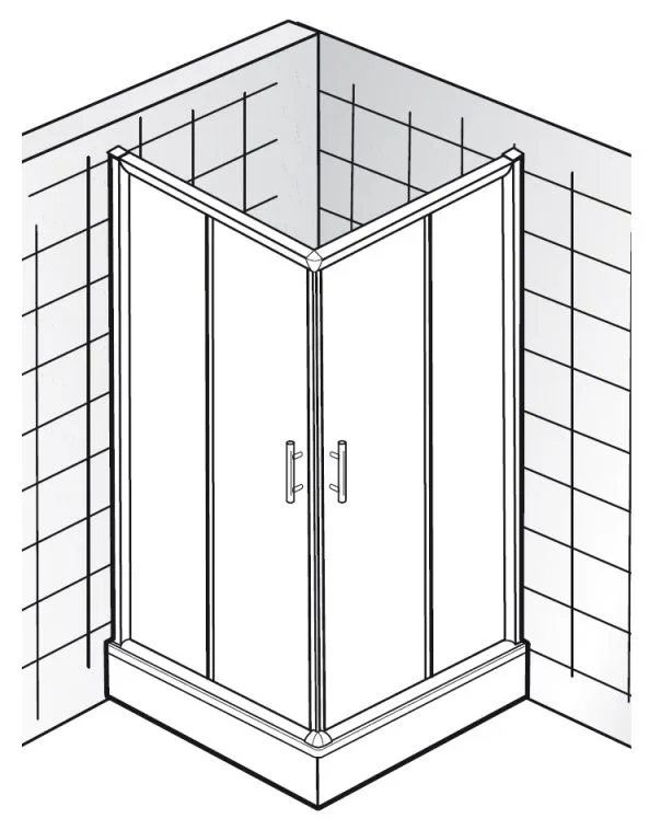 HSK Favorit Eckeinstieg Gleittür 4-teilig, 75 x 90 cm Bild 2