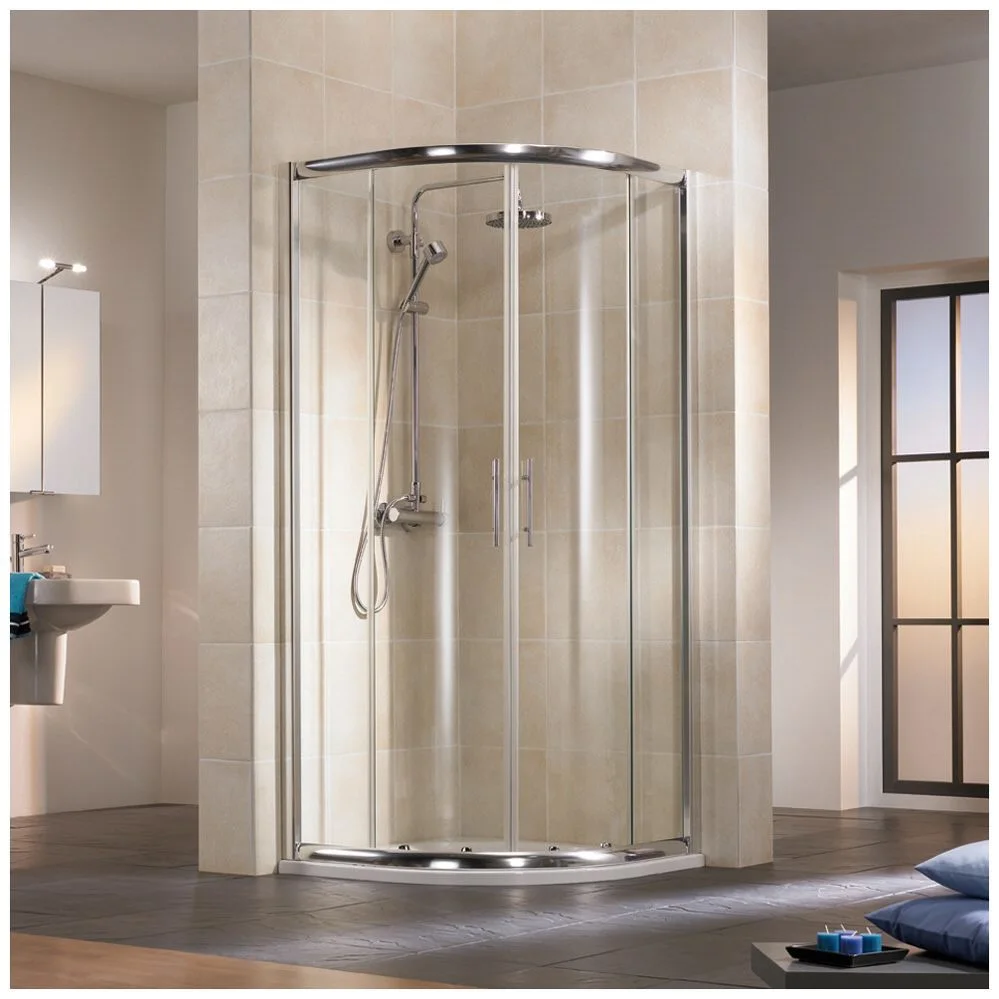 HSK Favorit Gleittür Runddusche 90 x 90 cm, Radius 55 cm, Höhe 200 cm