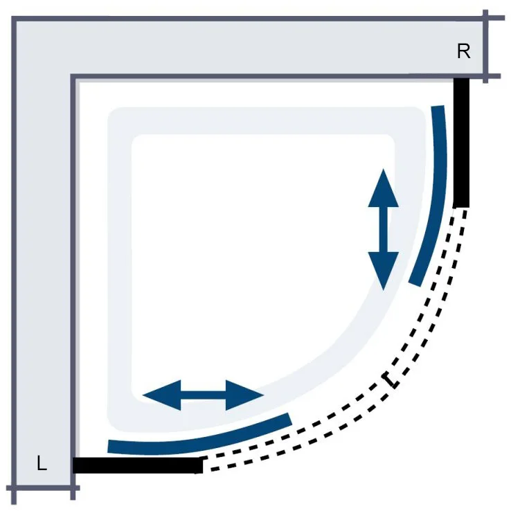 HSK Favorit Gleittür Runddusche 90 x 90 cm, Radius 55 cm Bild 5