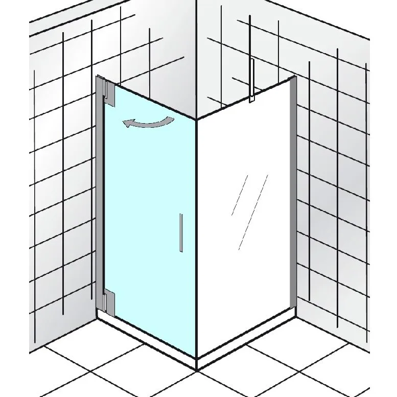 HSK K2P Drehtür für Seitenwand 80 x 200 cm Anschlag links