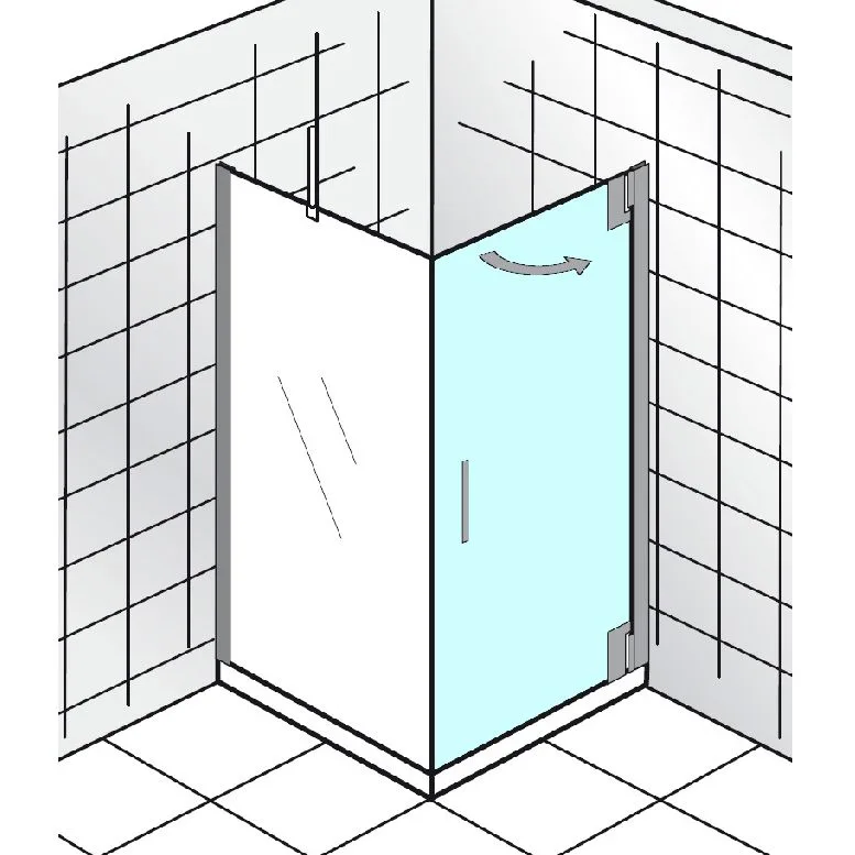 HSK K2P Drehtür für Seitenwand 80 x 200 cm Anschlag rechts