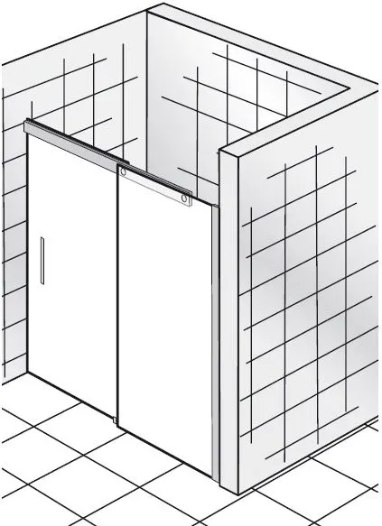 HSK K2P Gleittür 2-teilig 120 cm, Anschlag rechts Bild 2