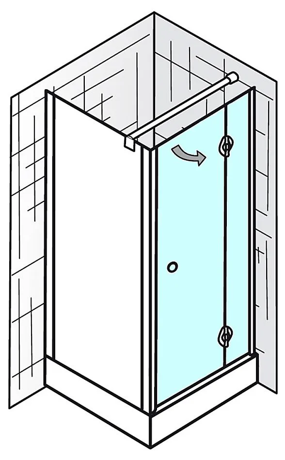 HSK Premium Classic Drehtüre 120 cm für Seitenwand, Anschlag rechts Bild 2