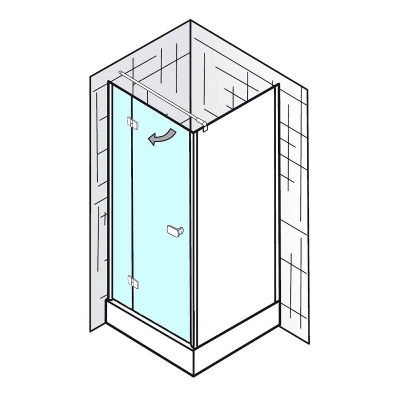 HSK Premium Softcube Drehtür für Seitenwand Sondermaß, Anschlag links Bild 2