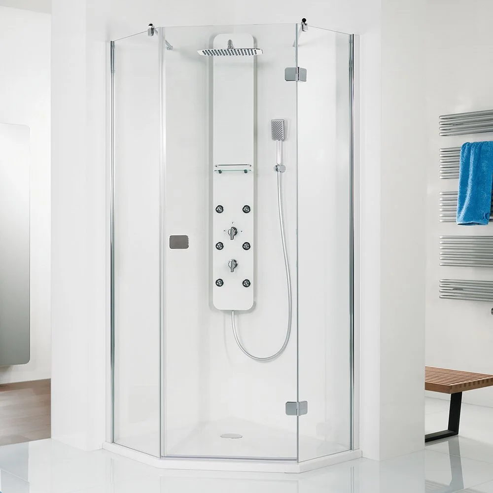 HSK Premium Softcube Fünfeckdusche 90 cm, Anschlag rechts