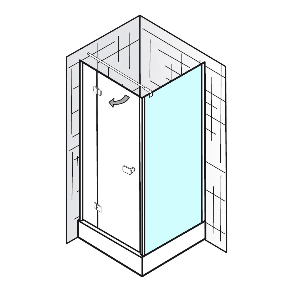 HSK Premium Softcube Seitenwand für Drehtür Sondermaß Bild 2