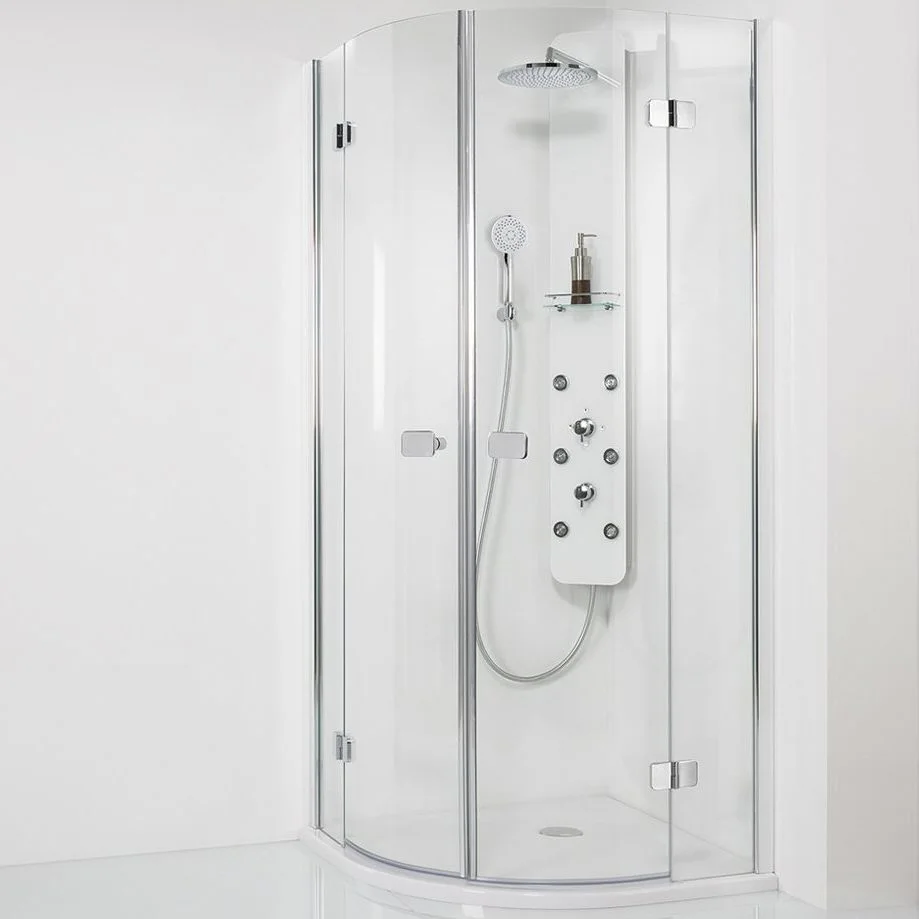 HSK Premium Softcube Runddusche 4-teilig, Sondermaß, Höhe 200 cm, Radius 55 cm