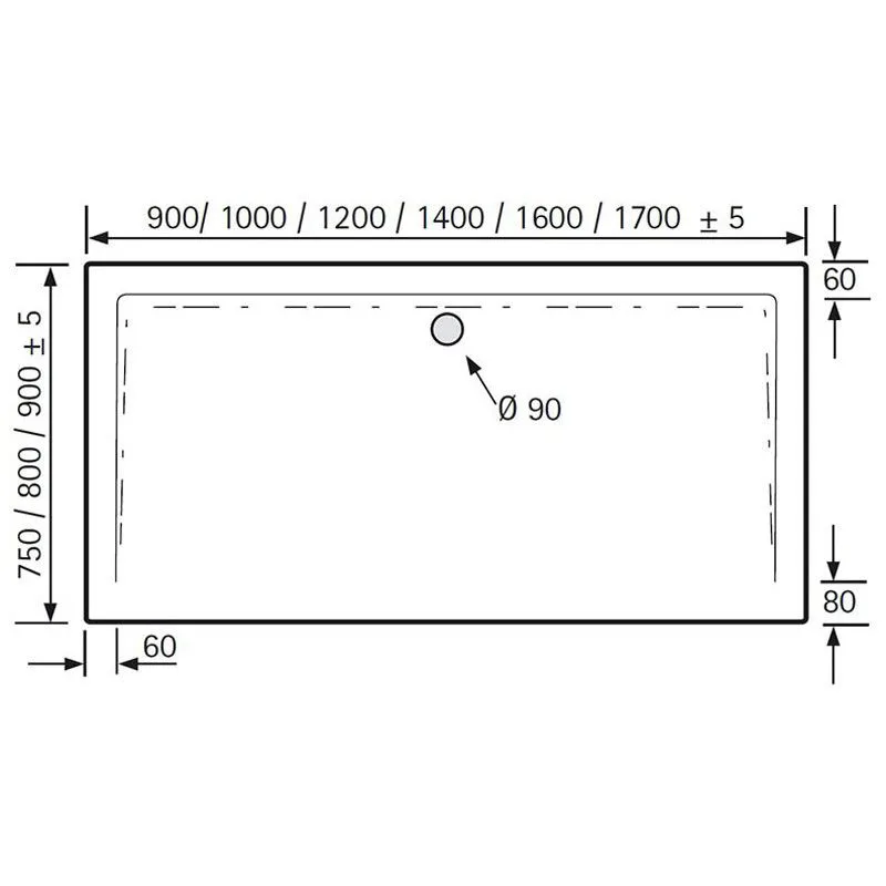 HSK Acryl-Duschwanne Superflach 80 x 90 cm Bild 2