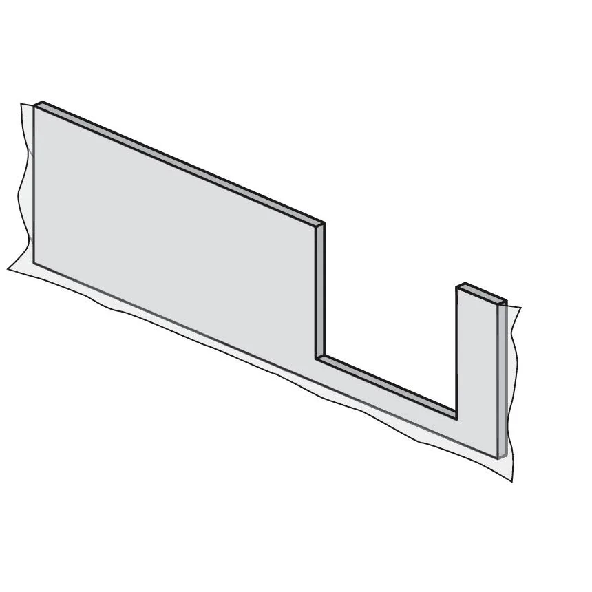 HSK Frontschürze für Dobla Duschwanne 160 cm Einstieg rechts