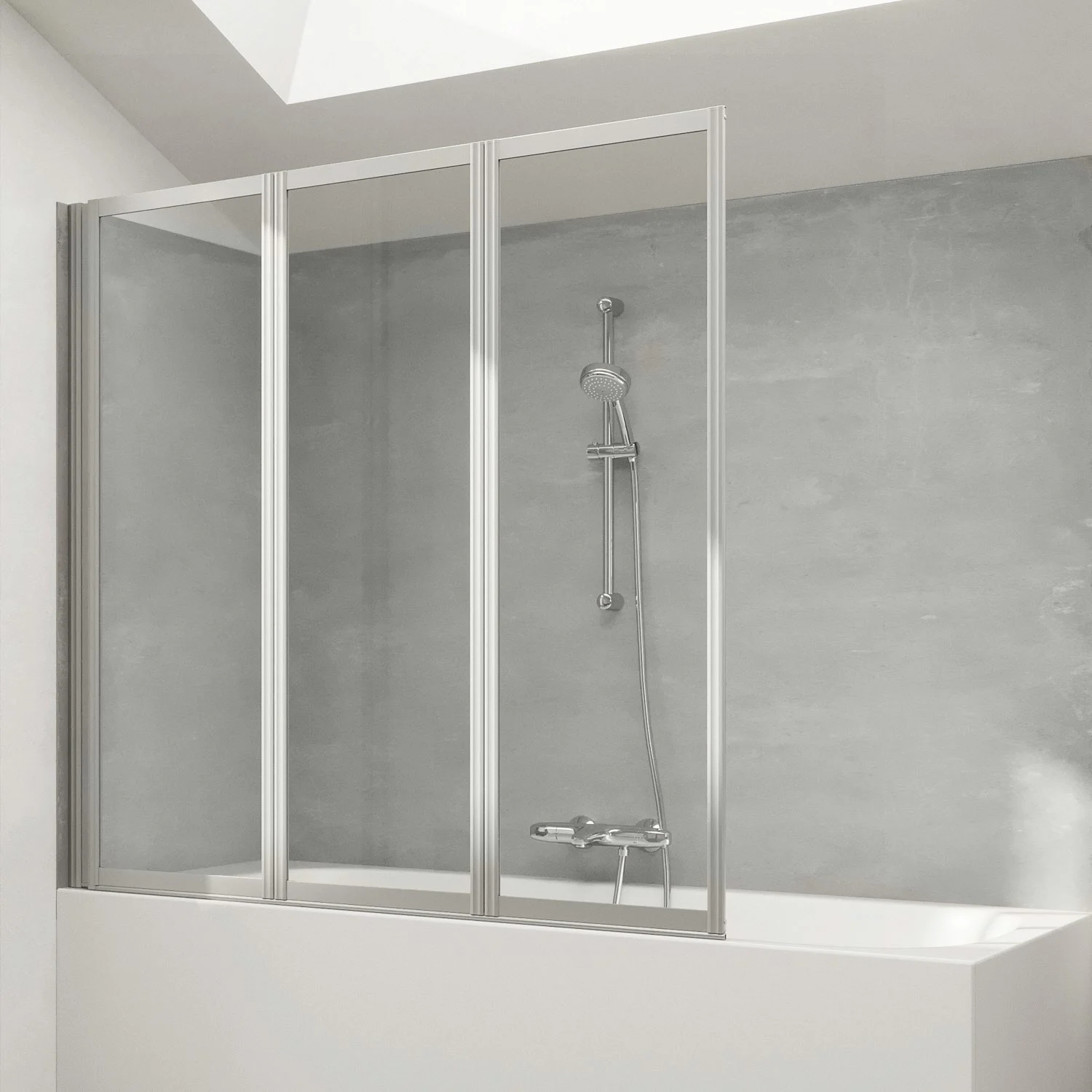 HÜPPE Combinett 2 Badewannenabtrennung 3-teilig 140 cm