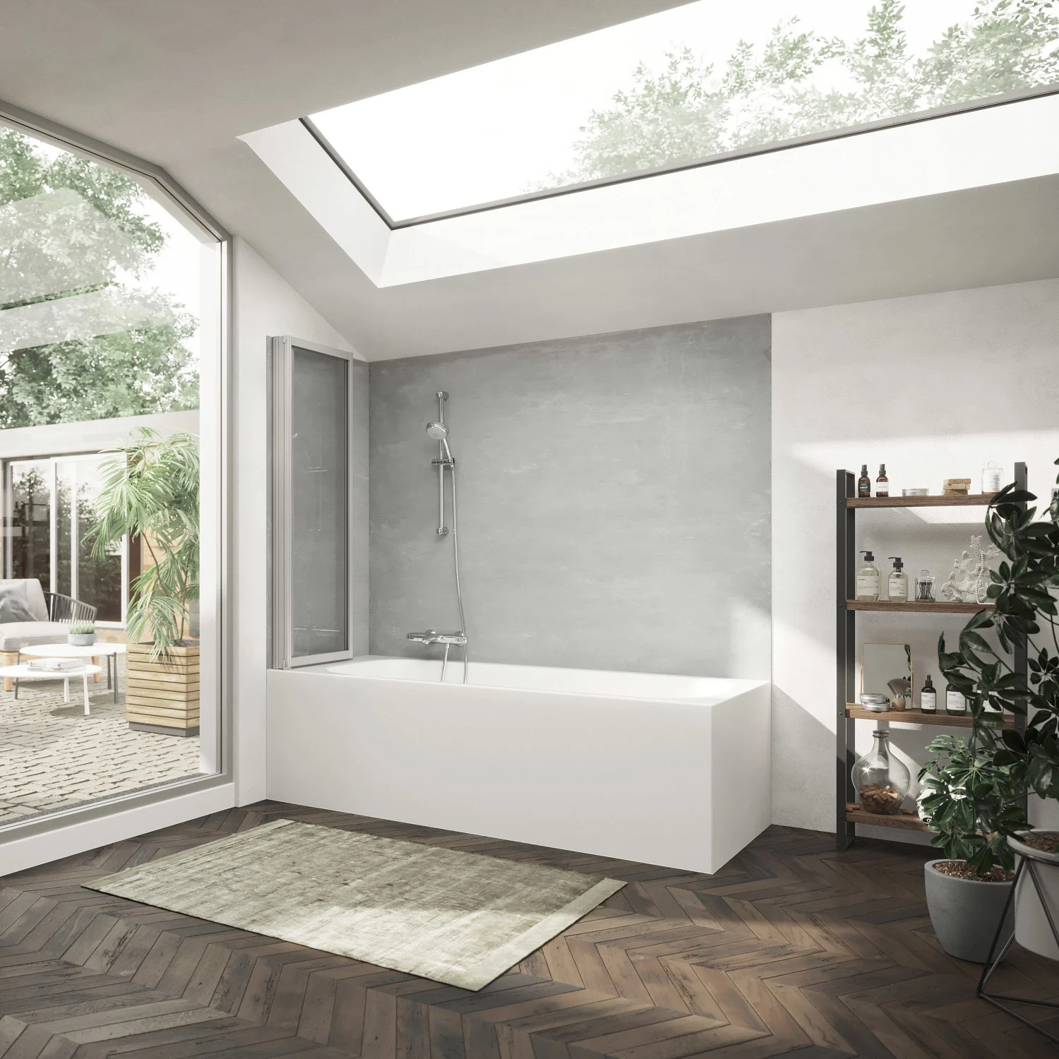 HÜPPE Combinett 2 Badewannenabtrennung 3-teilig 140 cm Bild 3