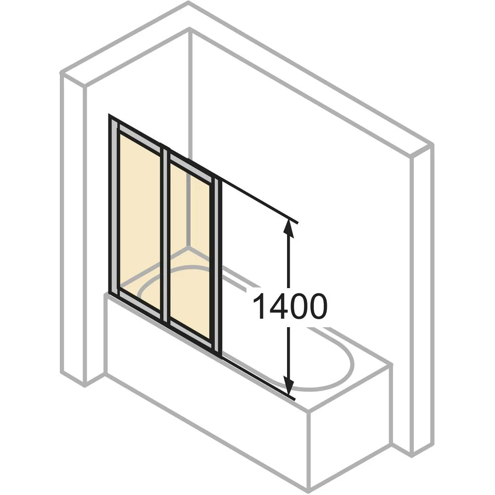 HÜPPE Combinett 2 Badewannenabtrennung 2-teilig 100 cm Bild 3