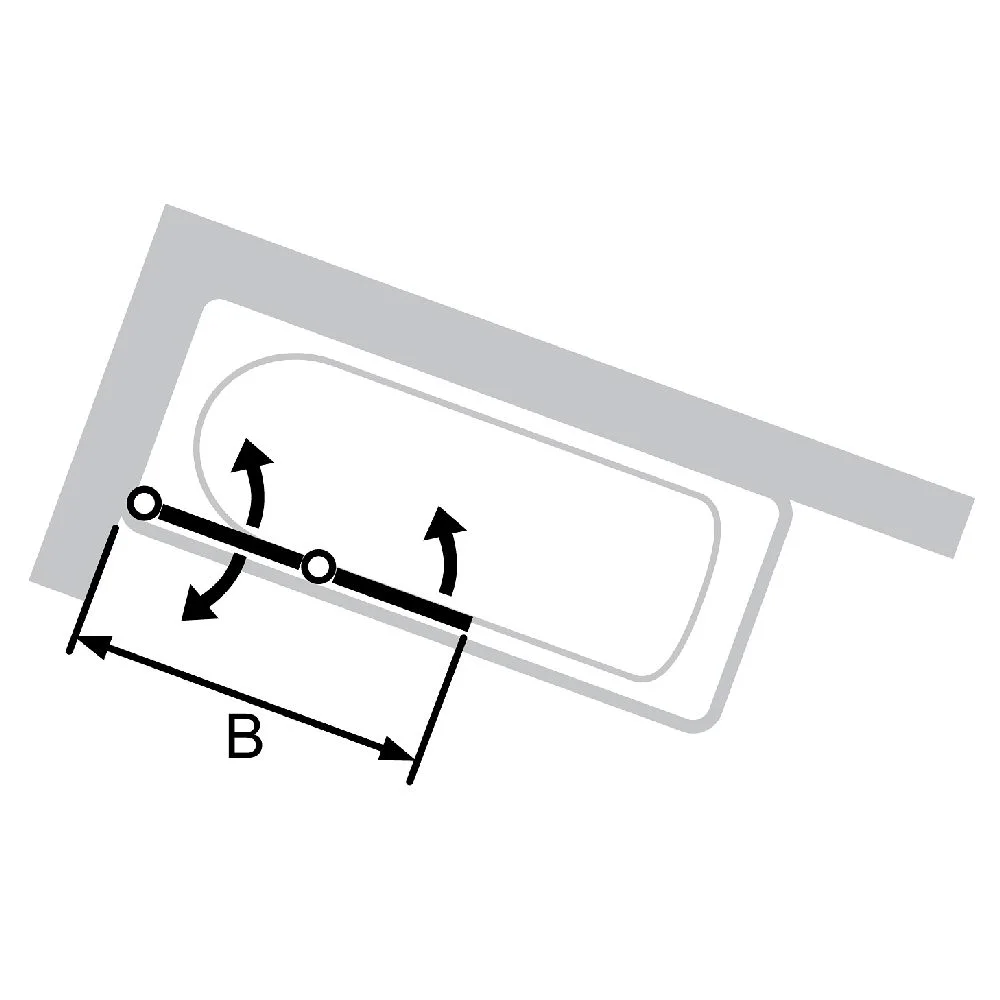 HÜPPE Combinett 2 Badewannenabtrennung 2-teilig 100 cm Bild 4
