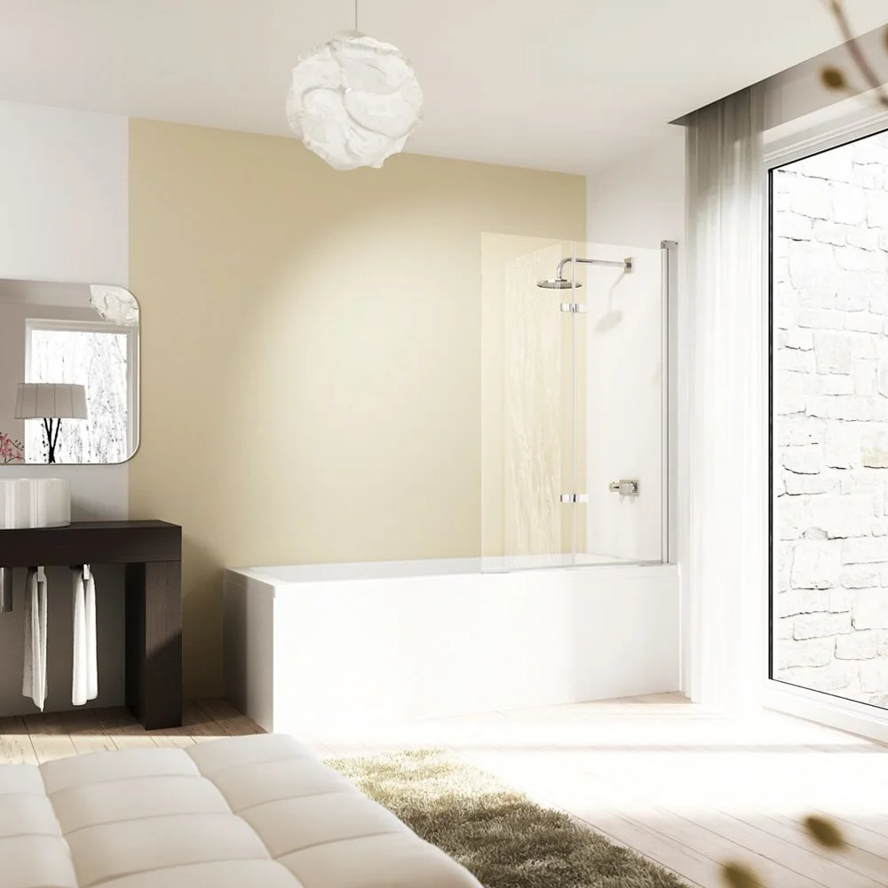 HÜPPE Design elegance Badewannenabtrennung Schwingfalttür Sondermaß, Anschlag rechts