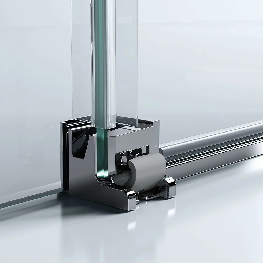 HÜPPE Classics 2 Gleittür 1-teilig mit festem Segment im Sondermaß, Glas ohne Anti-Plaque Bild 4
