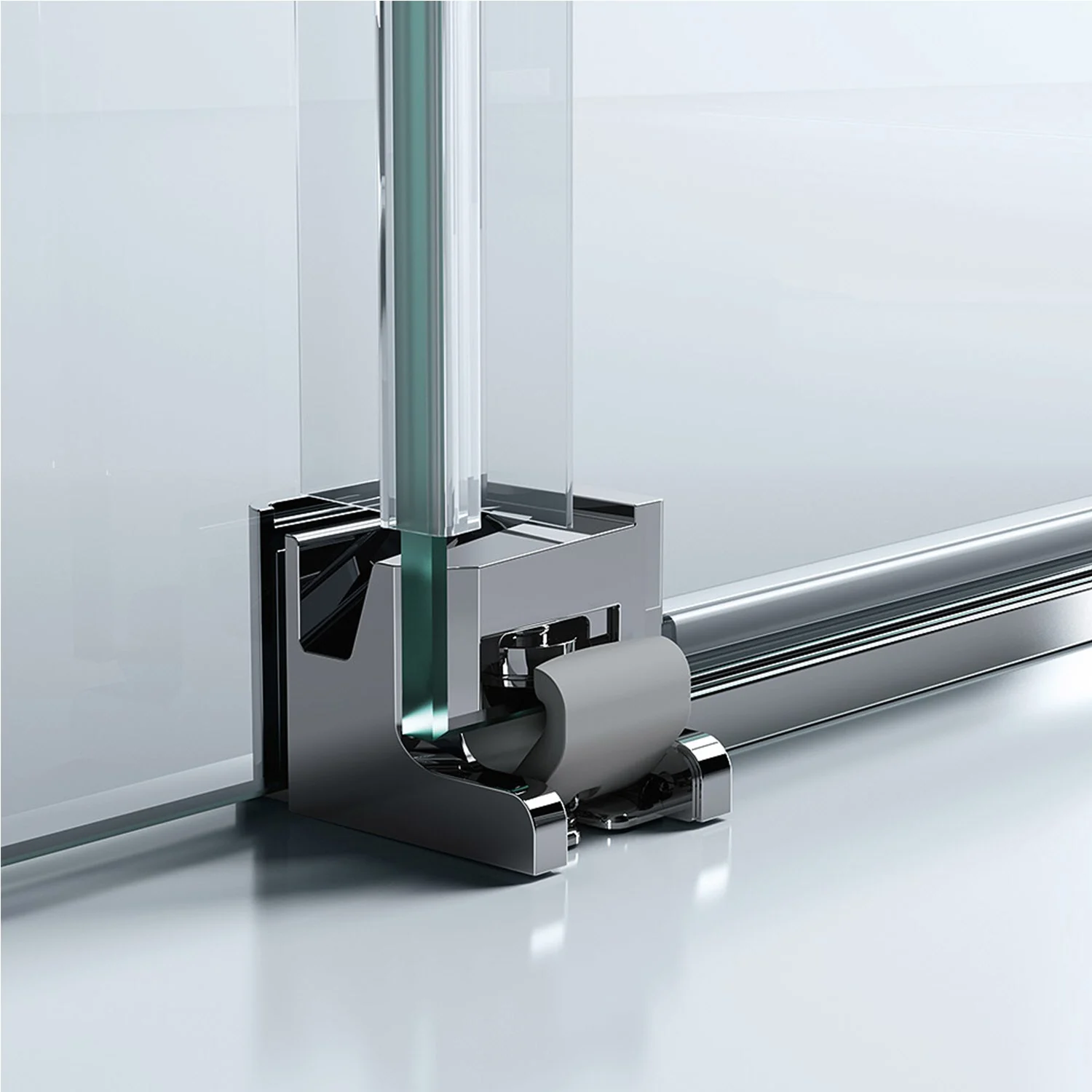 HÜPPE Classics 2 EasyEntry 1/4 Kreis Gleittür 90/90 x 200 cm, R= 55 cm, Glas mit Anti-Plaque Bild 4