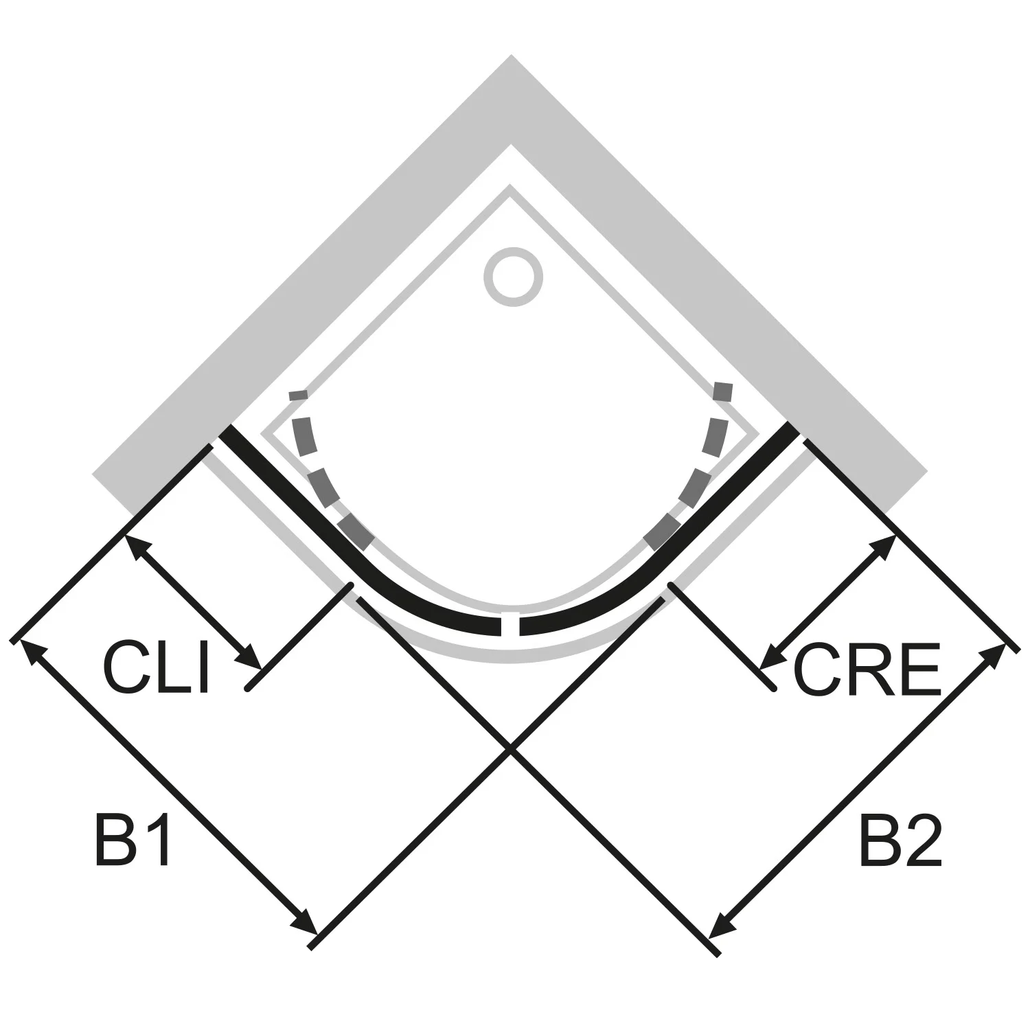 HÜPPE Classics 2 EasyEntry 1/4 Kreis Gleittür 90/90 x 200 cm, R= 55 cm, Glas mit Anti-Plaque Bild 6