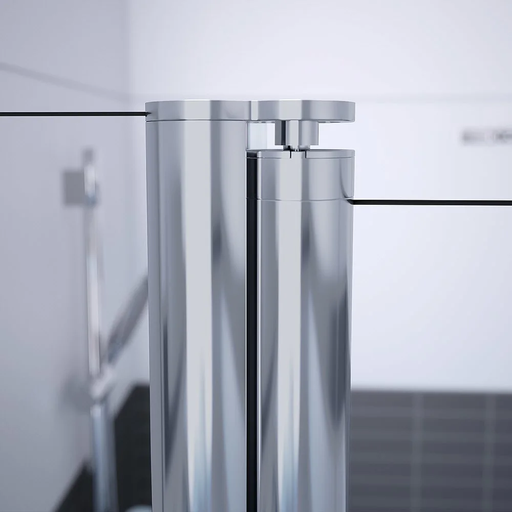HÜPPE Classics 2 1/4 Kreis Schwingtür mit Festteil 90 x 200 cm, R= 55 cm, Glas mit Anti-Plaque Bild 7