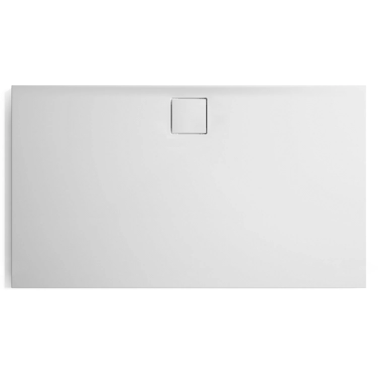 HÜPPE EasyFlat 4-Eck Duschwanne 140 x 80 cm, Ablauf an langer Seite