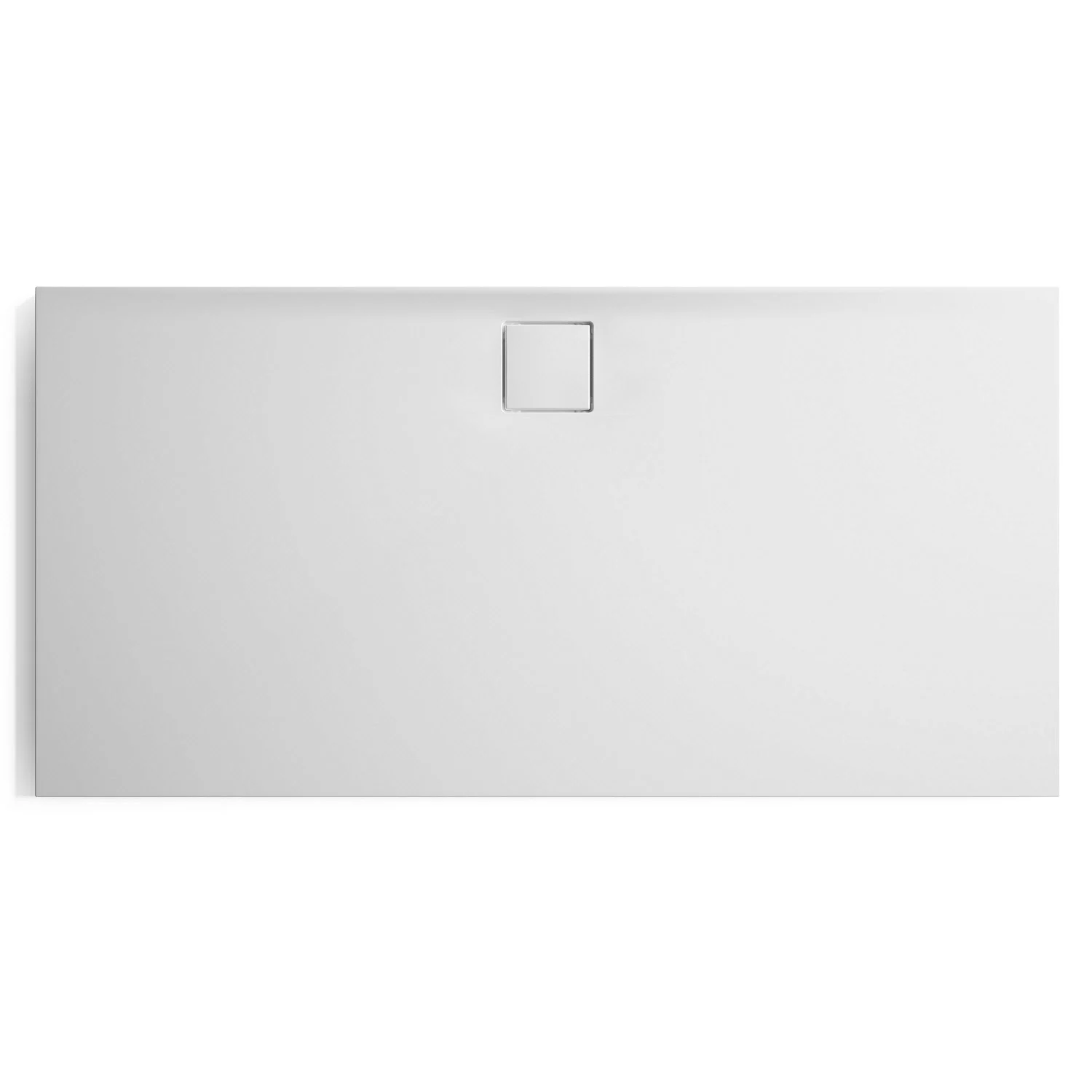 HÜPPE EasyFlat 4-Eck Duschwanne 160 x 80 cm, Ablauf an langer Seite