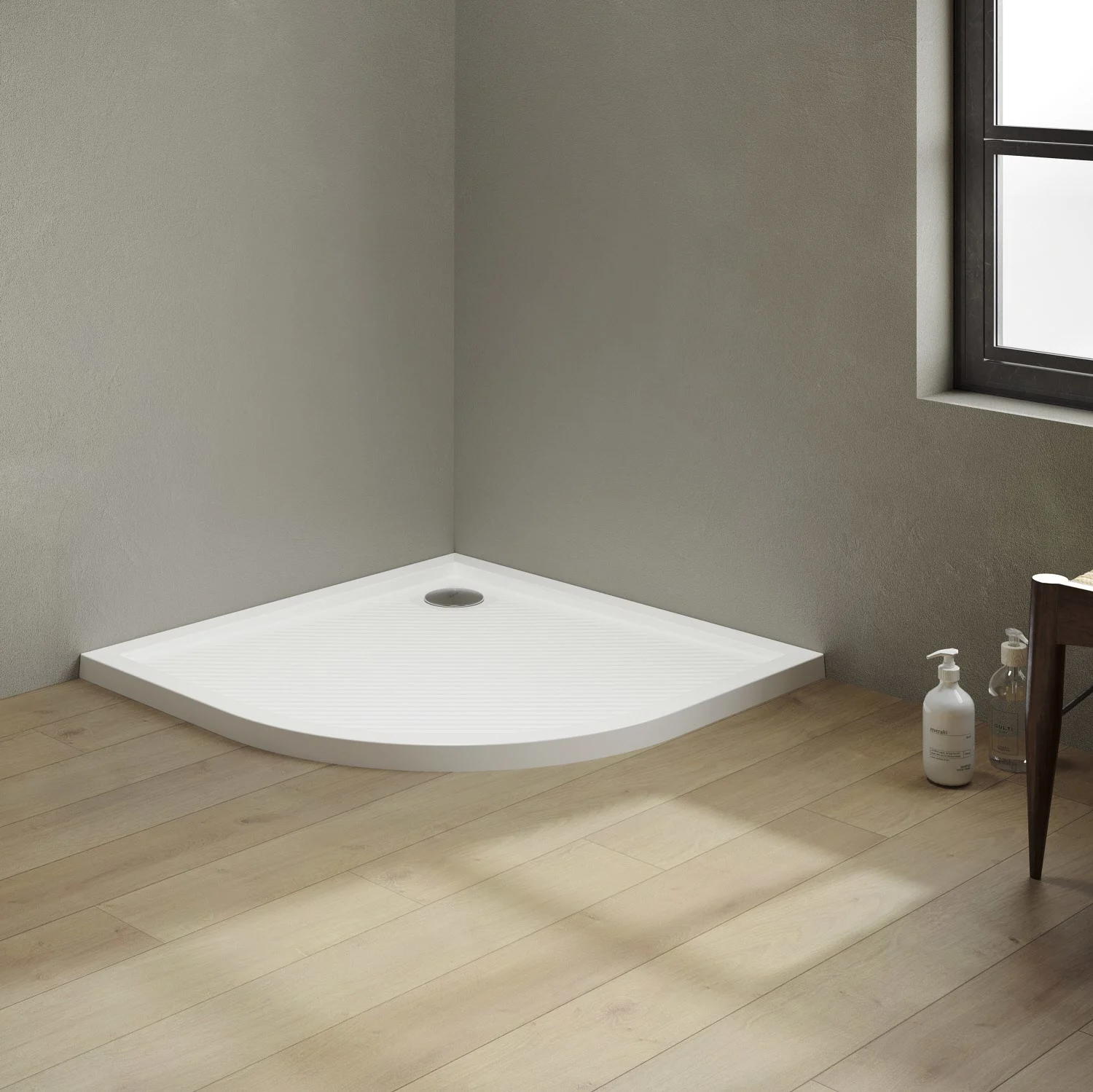 HÜPPE Purano Viertelkreisduschwanne 80 x 80 cm Bild 6