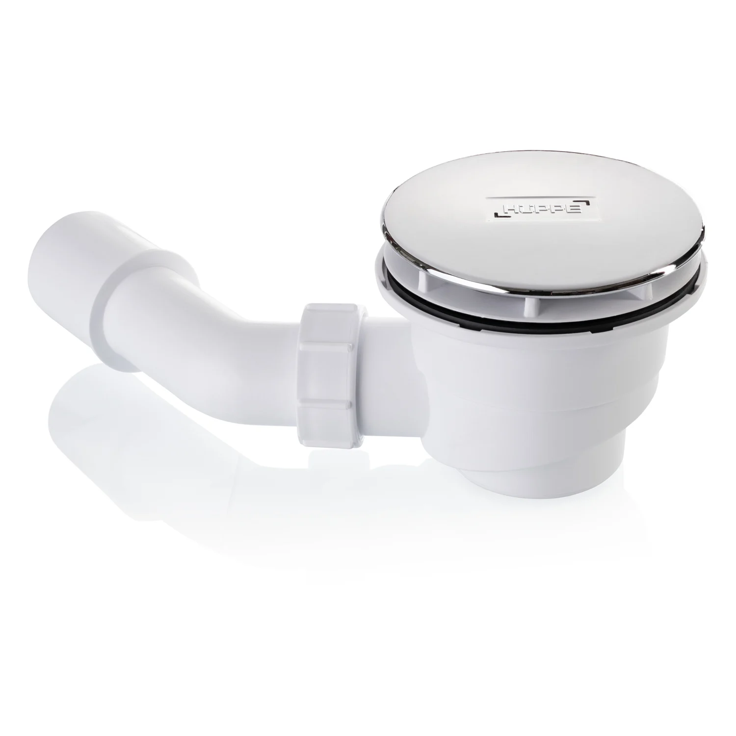 HÜPPE EasyStep Ablaufgarnitur und Ablaufkappe rund, Aufbauhöhe 9 cm