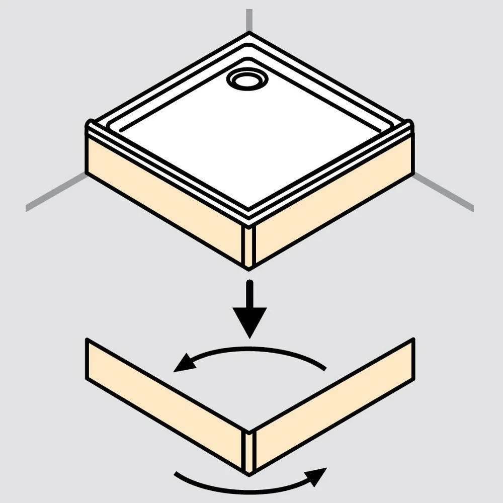 HÜPPE Purano Schürze für Duschwanne 120 x 90 cm Bild 2
