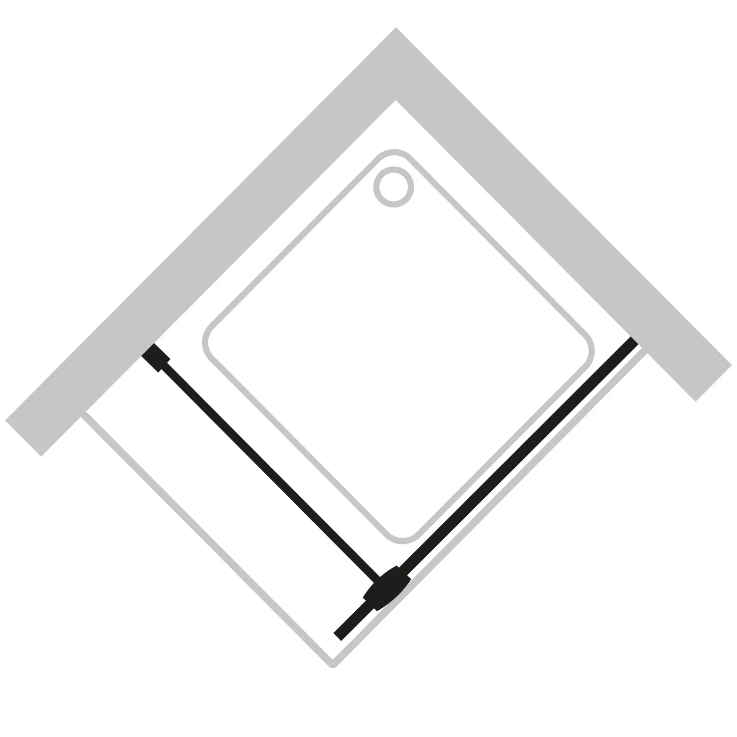 HÜPPE Pulsano 4-Eck Schwingtür für Seitenwand/Eckeinstieg 80 x 200 cm, Glas ohne Anti-Plaque Bild 9