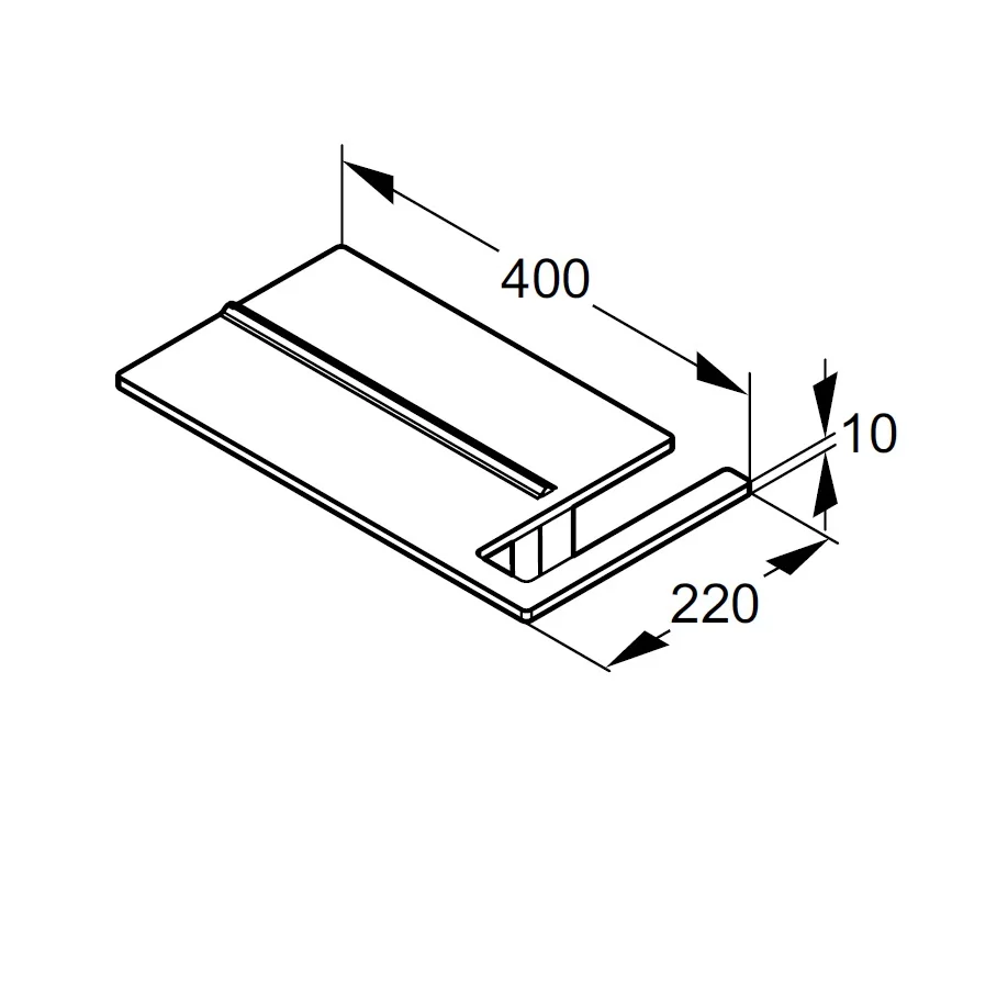 HÜPPE Select+ Shower Board, geklemmt Bild 3