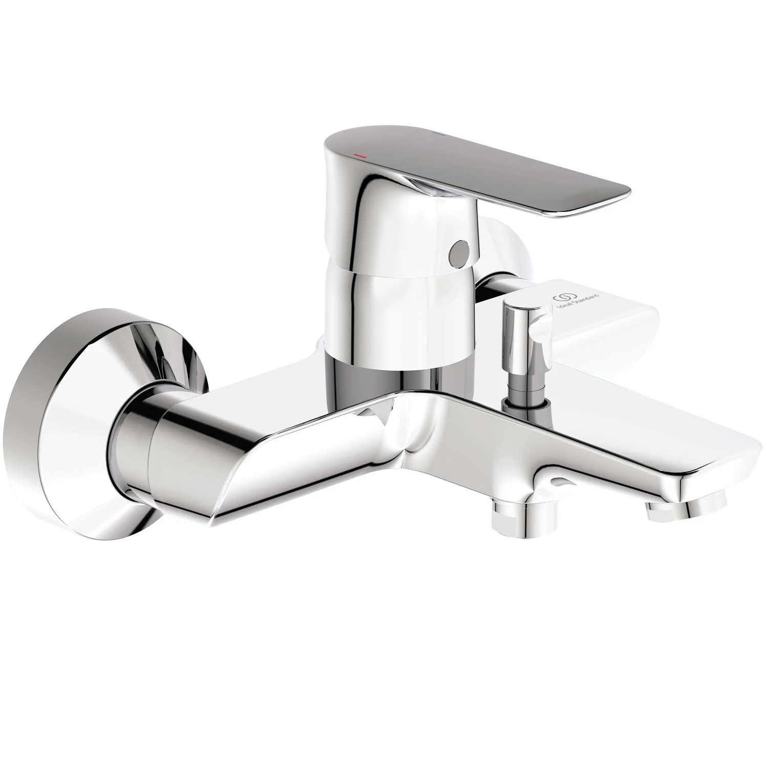 Chromowana bateria wannowa widok z boku, Ideal Standard
