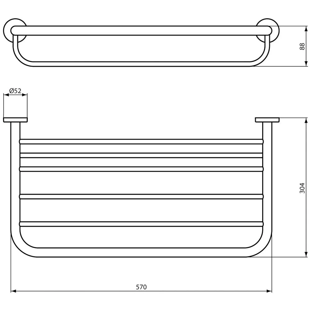 Ideal Standard IOM Badetuchablage 57 cm Bild 2