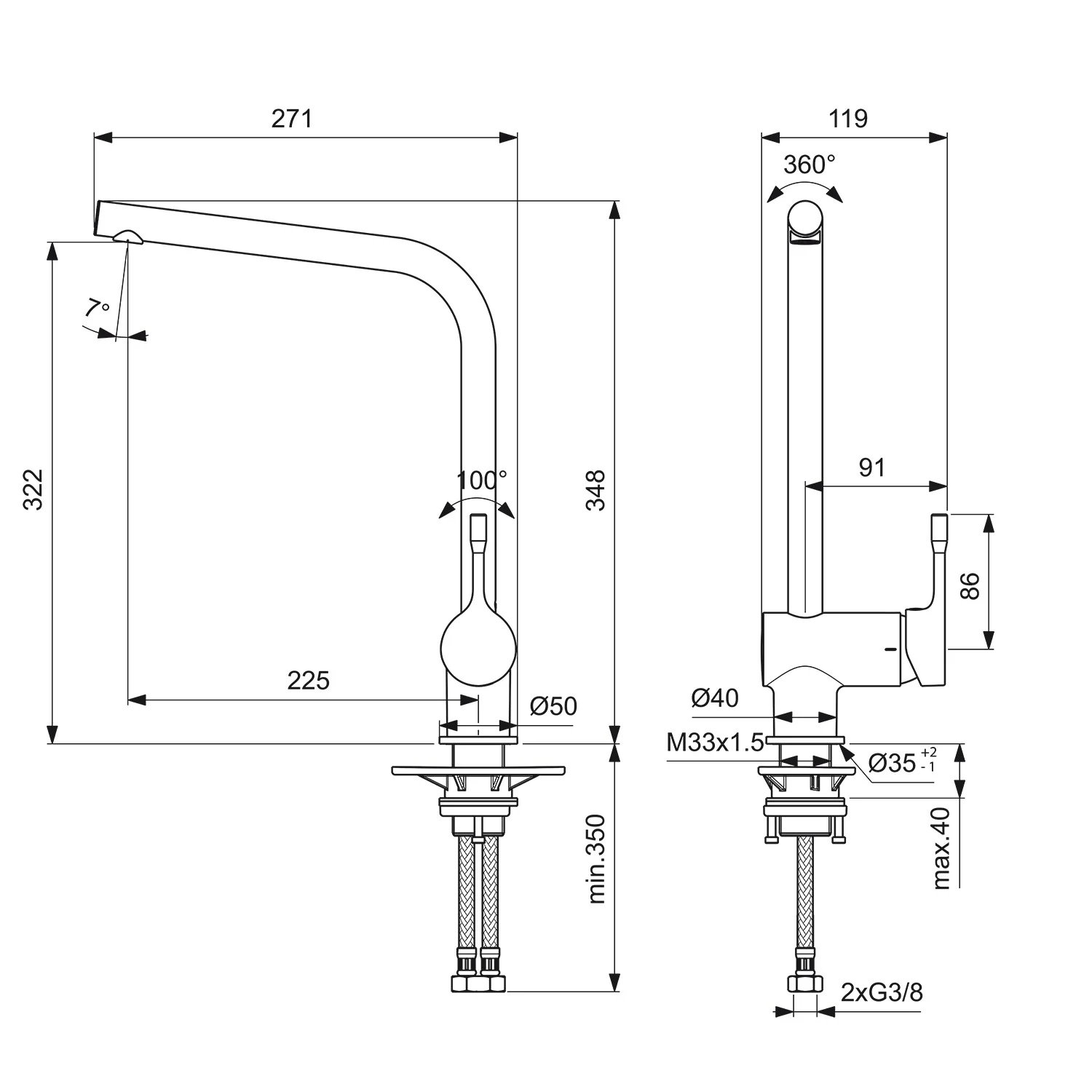 Ideal Standard CERALOOK Küchenarmatur Bild 5