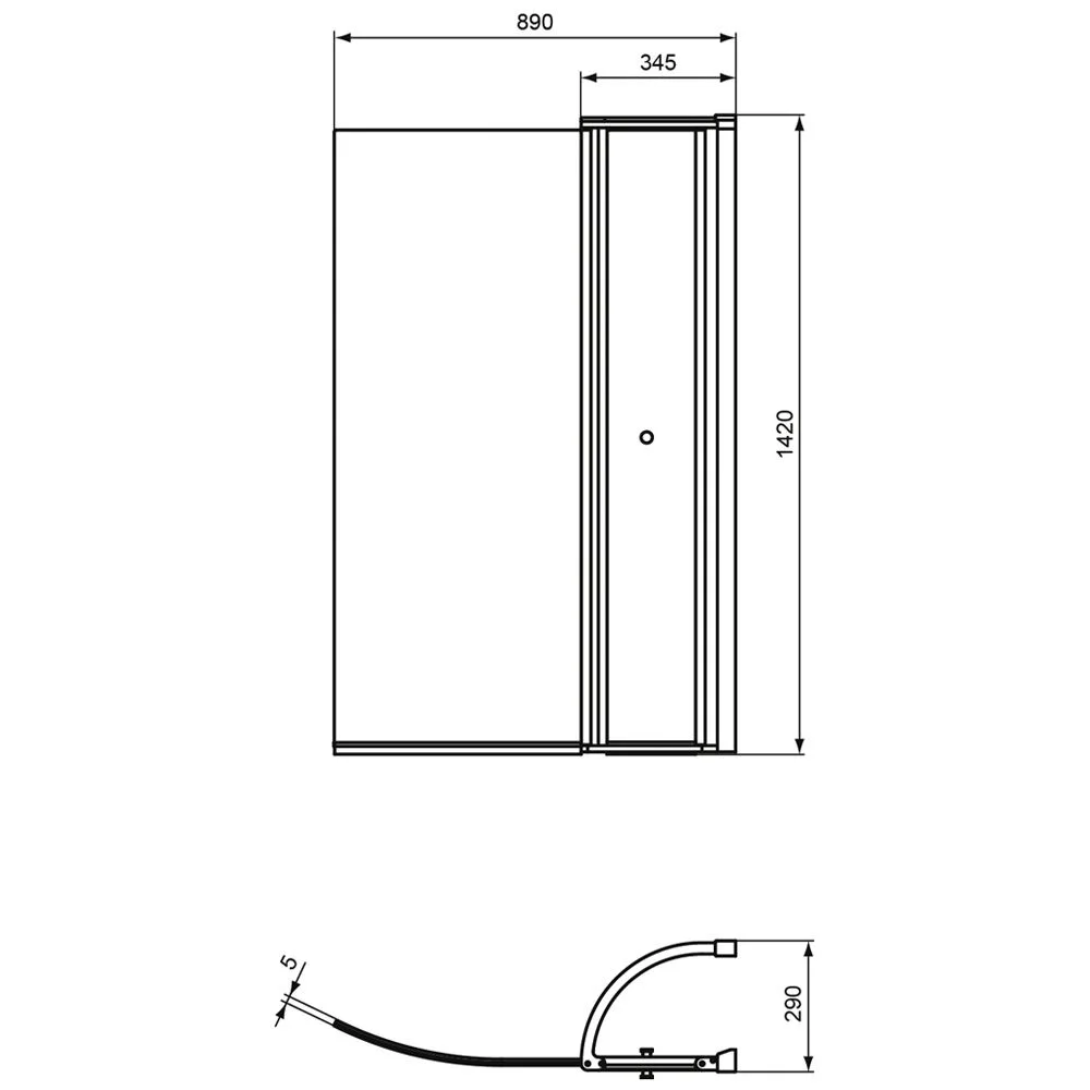 Ideal Standard Connect Air Duschwand mit Tür Bild 2
