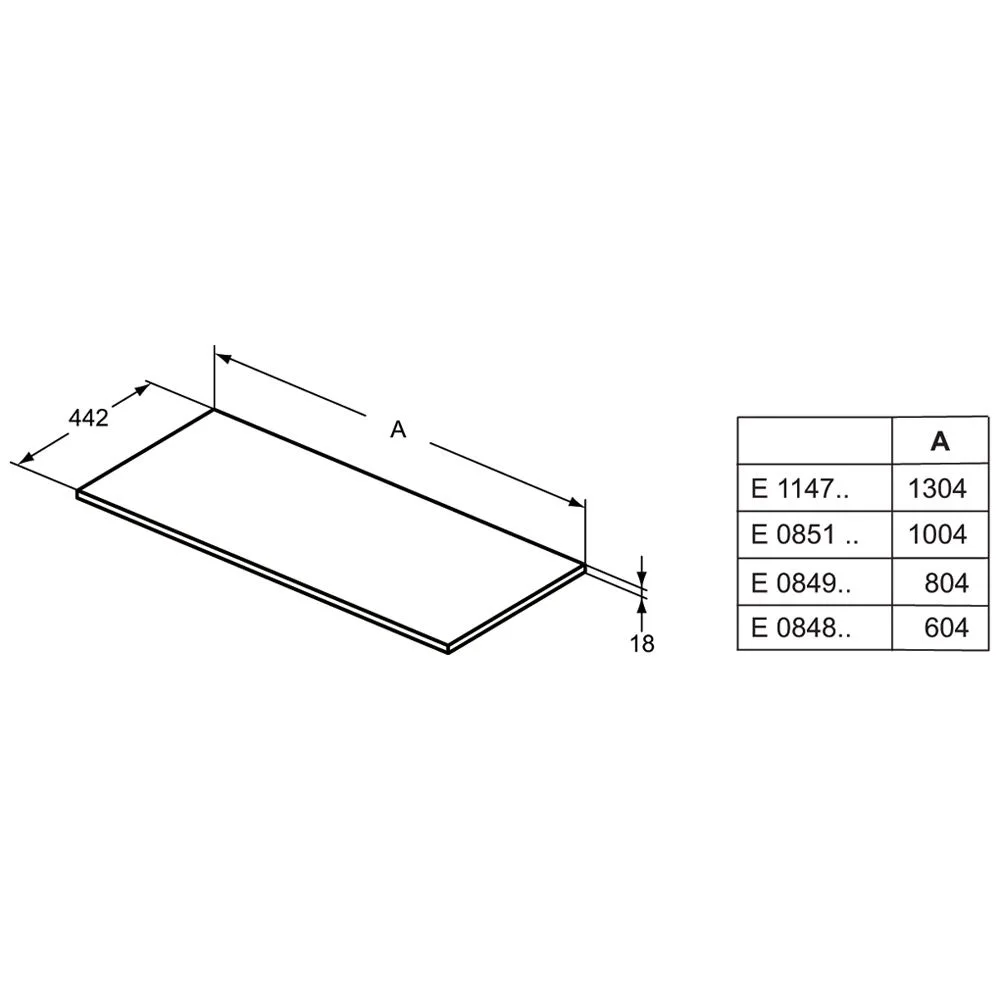 Ideal Standard Connect Air Konsole 130 cm Bild 2