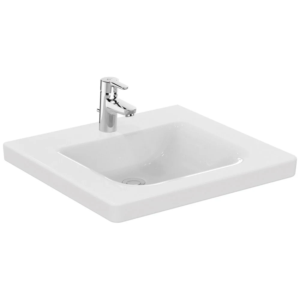Biała umywalka w widoku bocznym, Ideal Standard