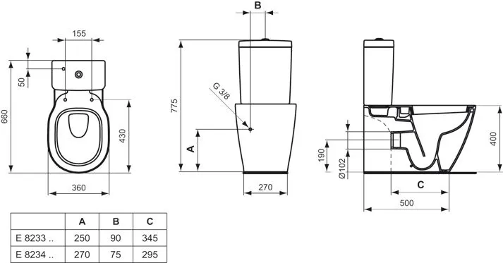 Ideal Standard Connect Standtiefspül-WC für Kombination Bild 3