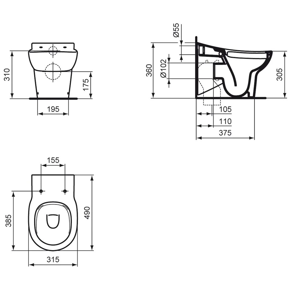 Ideal Standard Contour 21 Schools Standtiefspülklosett  für Kinder von 3 - 7 Jahren Bild 2